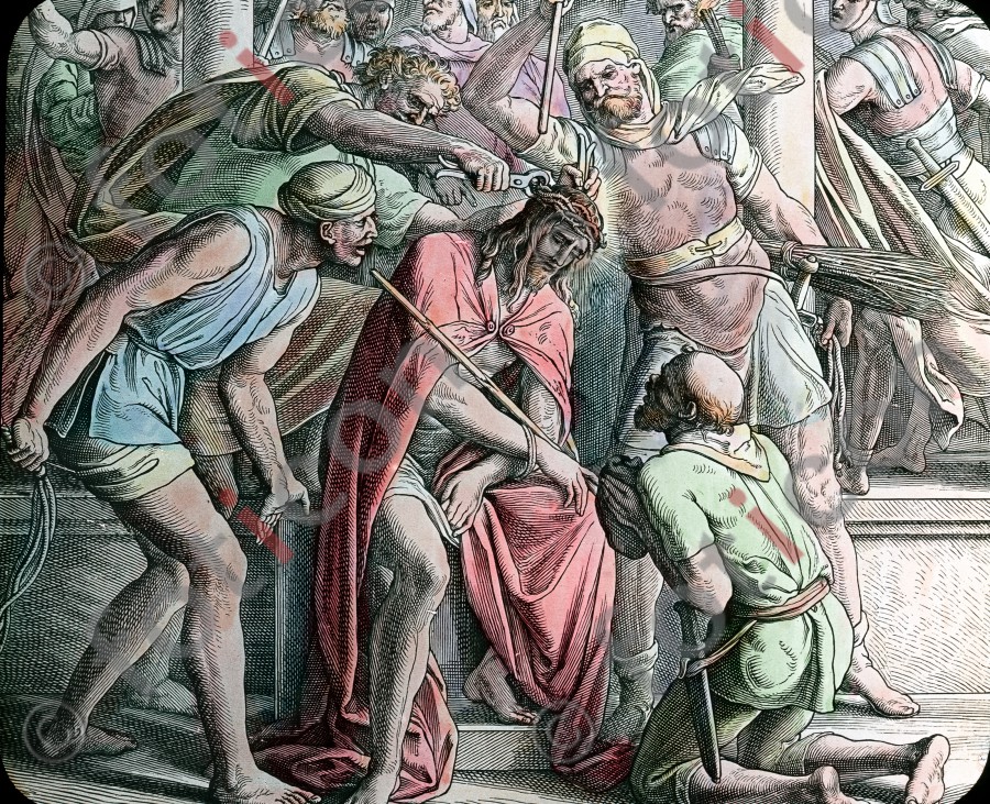 Jesus wird verhöhnt | Jesus is mocked - Foto foticon-simon-043-044.jpg | foticon.de - Bilddatenbank für Motive aus Geschichte und Kultur
